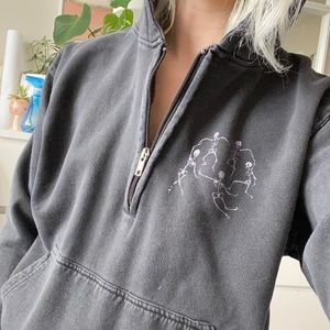 J Galt skeleton half zip